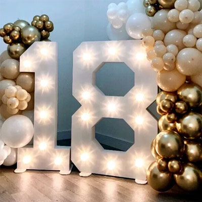 Light Up Number Hire