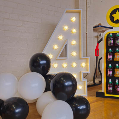 Light Up Number Hire - Number 4