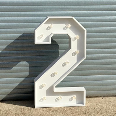 Light Up Number Hire - 2