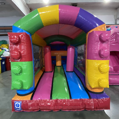 Bouncy Castle Hire - Lego Obstacle Rear