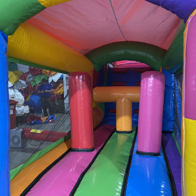 Bouncy Castle Hire - Lego Obstacle course - Inside View